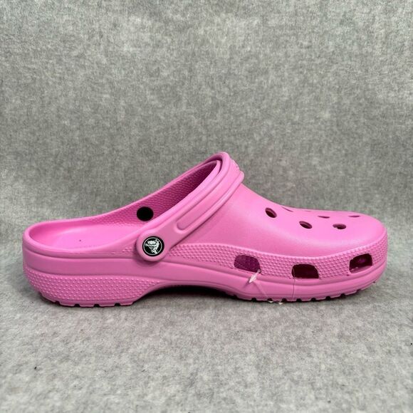 Crocs Shoes Men Size 12 Pink Classic Clog Rubber Slip On Lightweight Sandals New - Picture 7 of 10